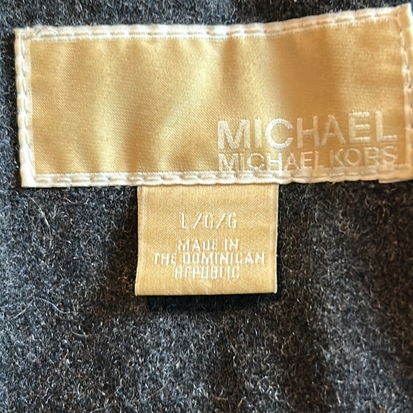 MICHAEL KORS Dark Gray Wool Blend Pea Coat Jacket Size Large - Picture 4 of 5